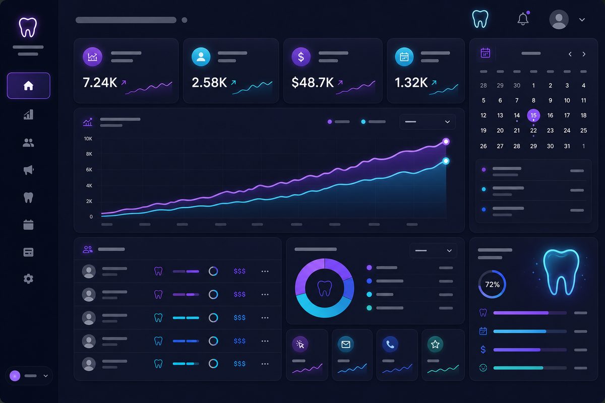 Dental clinic growth dashboard — Adsify case